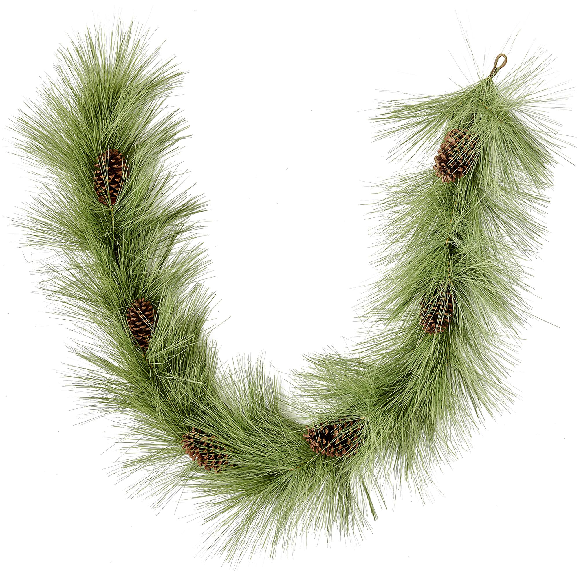 69" Artificial Christmas Pine Long Needle with Pinecones Garland